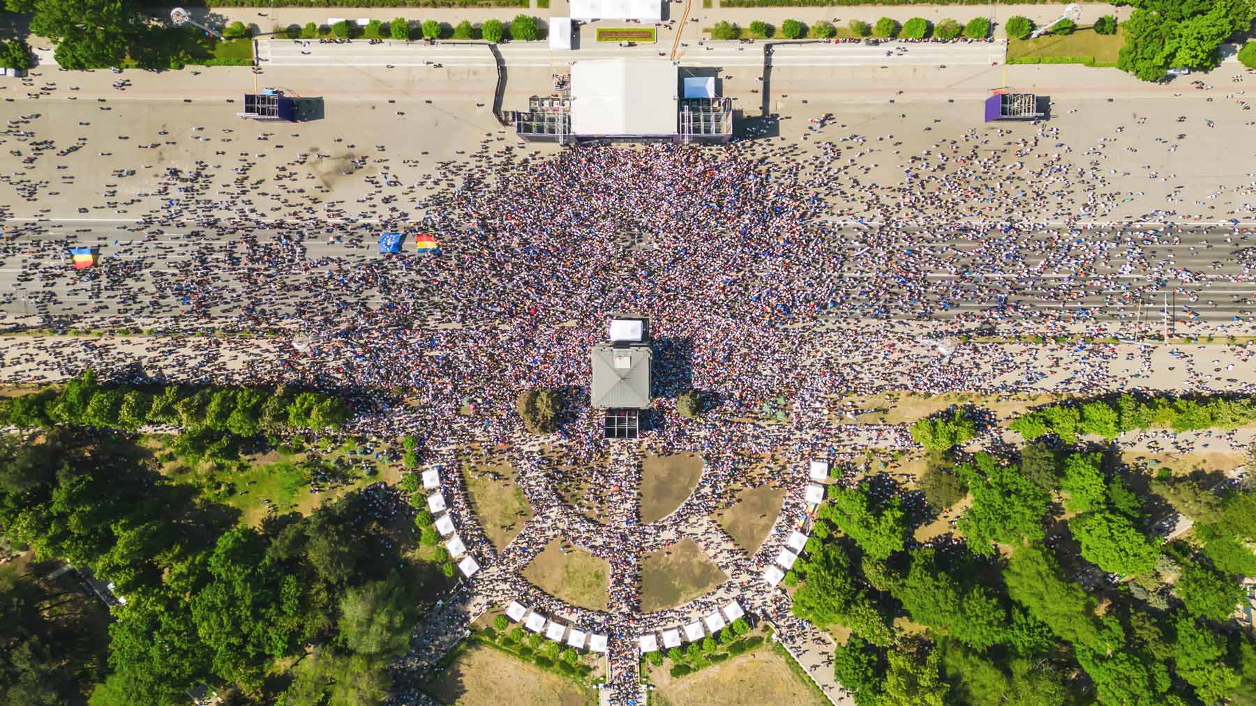 Drone photography, Aerial View of local event