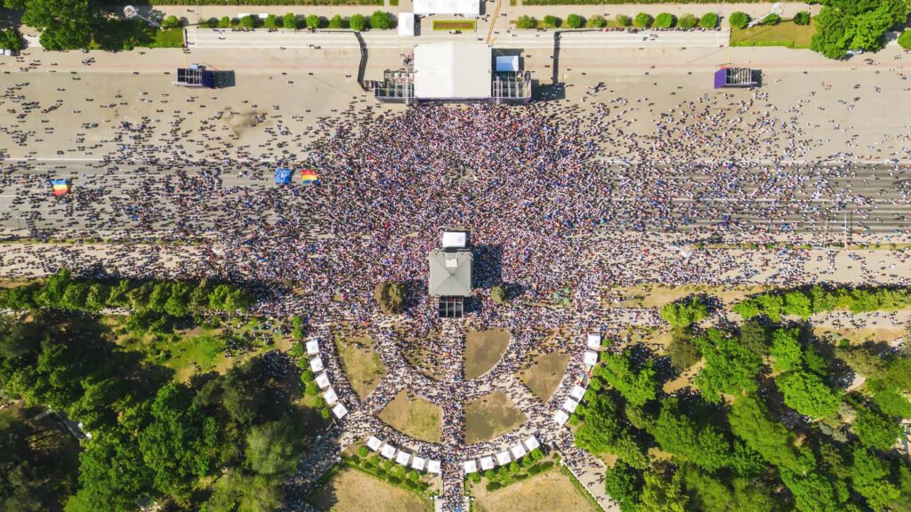 Drone photography, Aerial View of local event