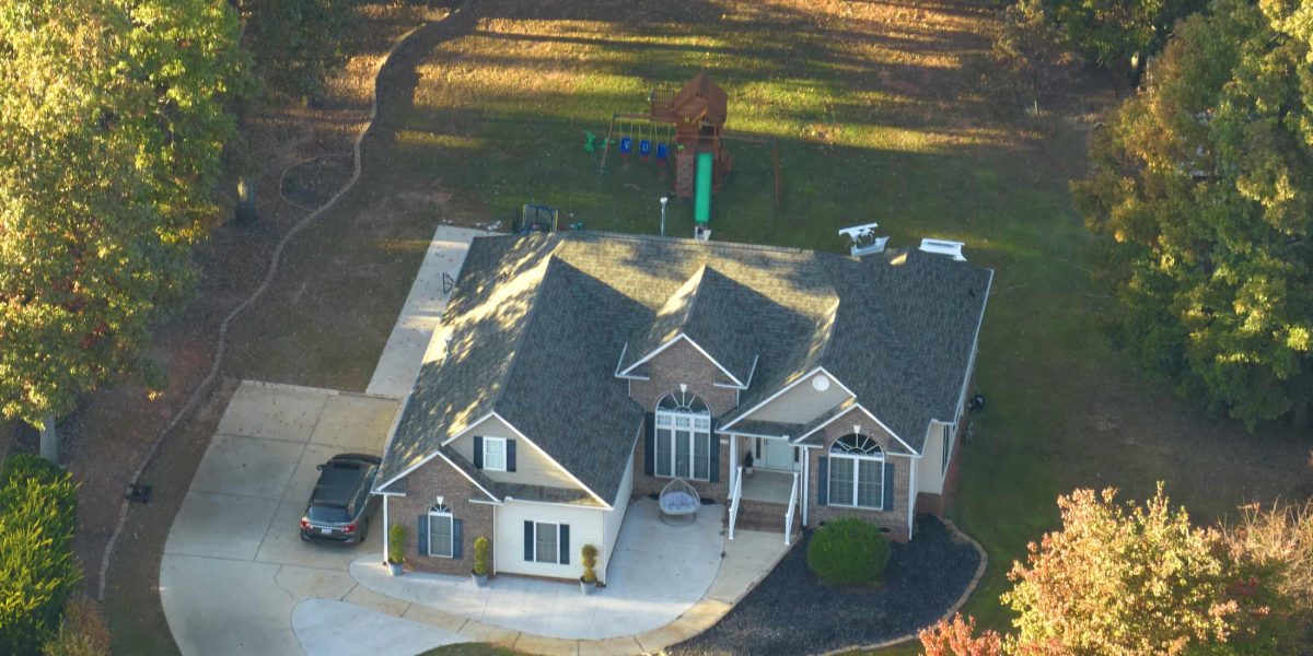 drone aerial photography of residential property in Georgia