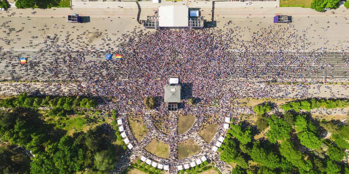 Drone photography, Aerial View of local event